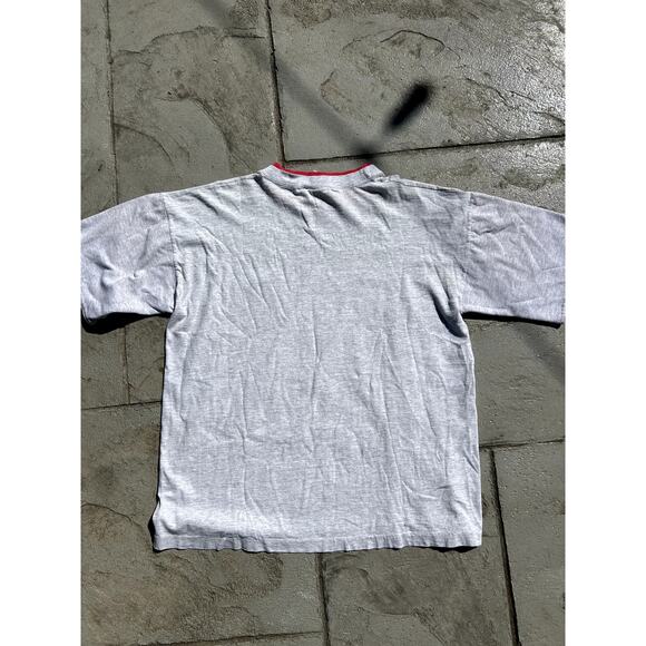 Vintage Heart Tic Tac Toe Valentines T Shirt w/ Red Collar - Great Condition - Picture 3 of 3